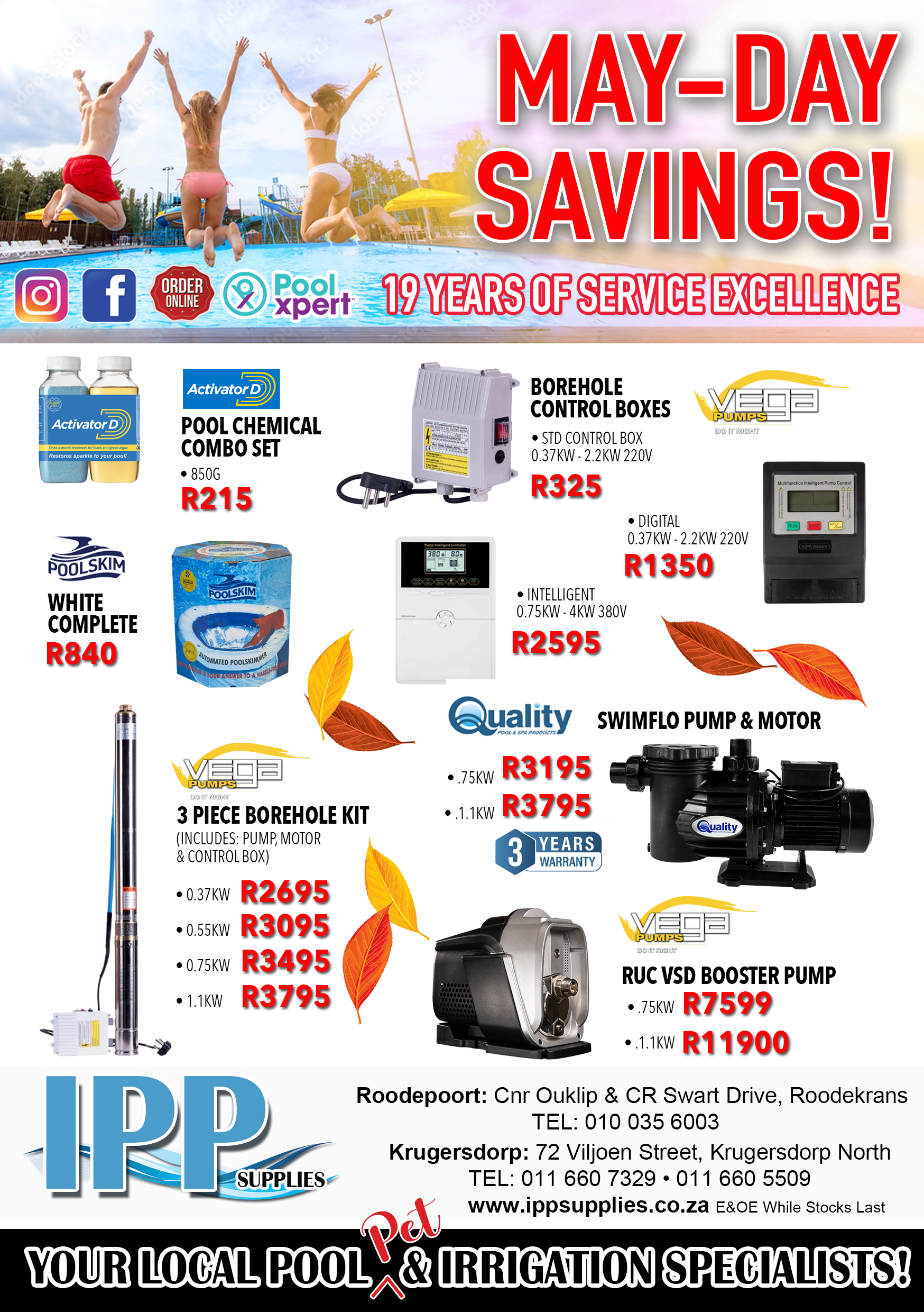 IPP Supplies Page One Specials Month-end April 2026